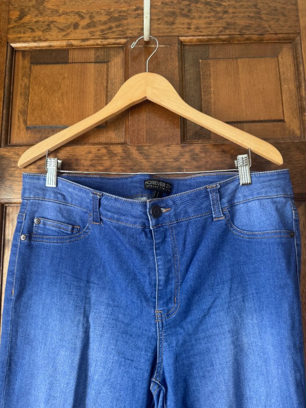 #1 Forever 21+ Medium Wash Denim Skinny Jeans Size 16 - Picture 3 of 10